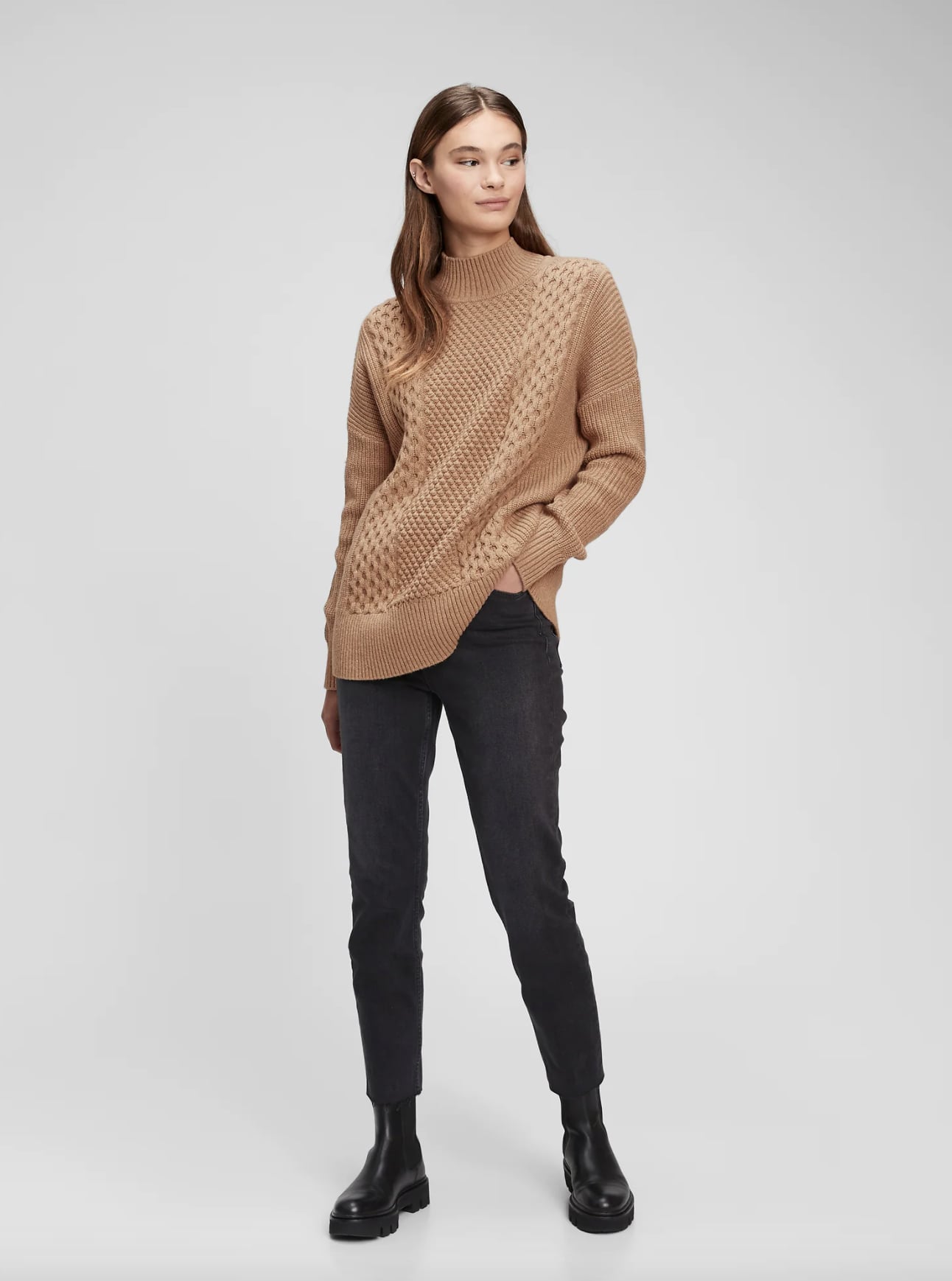 Gap Cable Knit Mockneck Sweater | Cute 