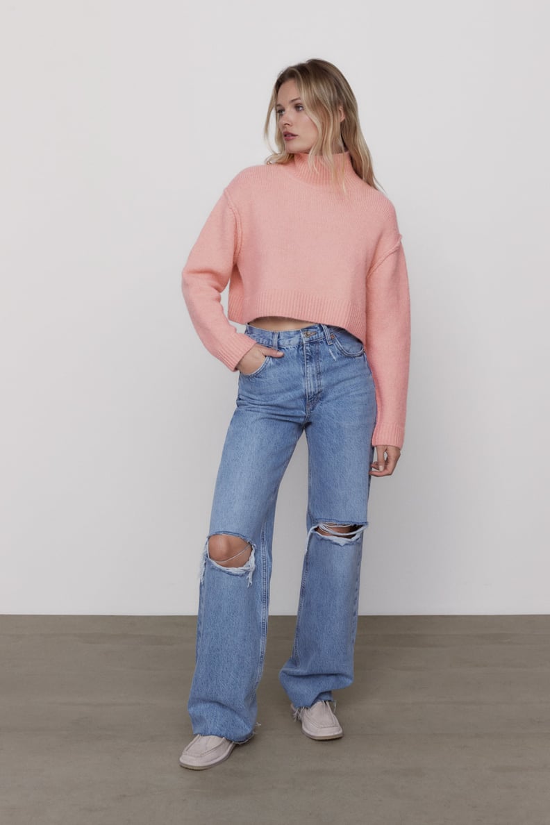 Zara Cropped Knit Sweater
