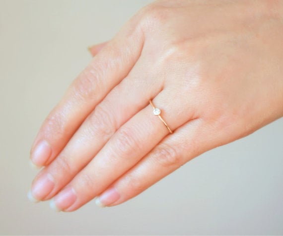 Gold Birthstone Ring ($29)