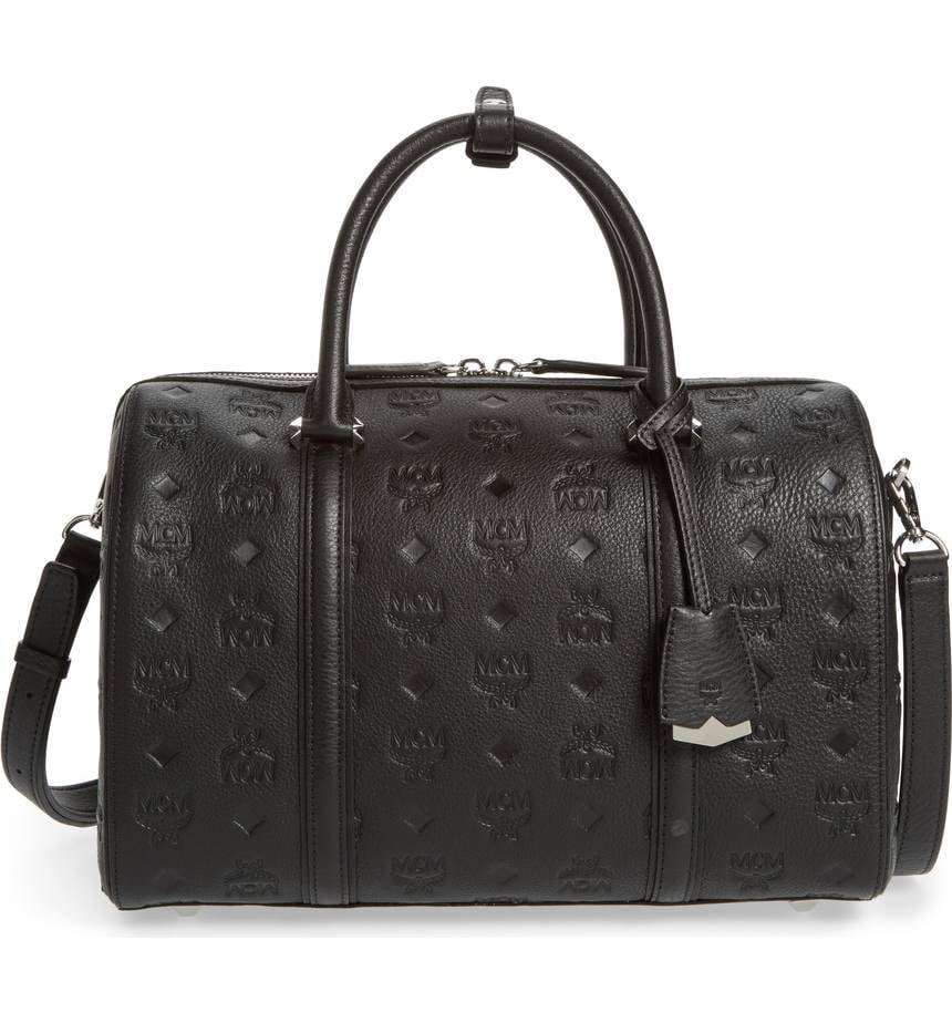 Gigi Hadid's Black Monogrammed Bag | POPSUGAR Fashion