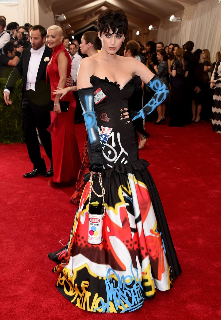 In 2015, Katy attended the Met Gala in Moschino by Jeremy Scott. The theme was China: Through the Looking Glass.