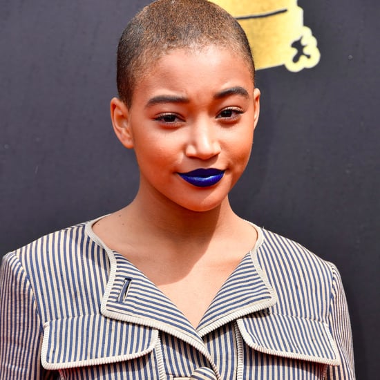 Amandla Stenberg's Blue Lipstick 2017 MTV Movie Awards