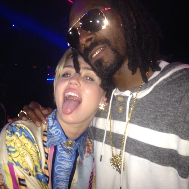 He takes selfies with Miley Cyrus.