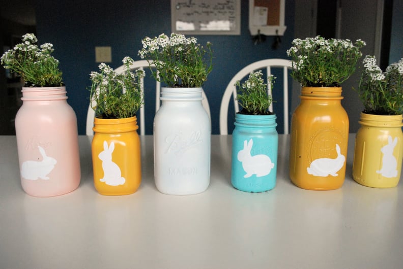 Easter Mason Jar Planters