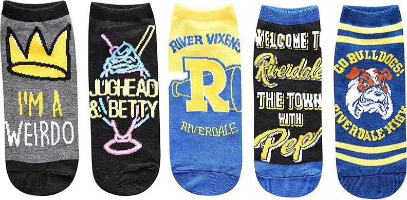 Socks: Hyp "Riverdale" River Vixens Jughead Betty Juniors/Womens 5 Pack Ankle Socks