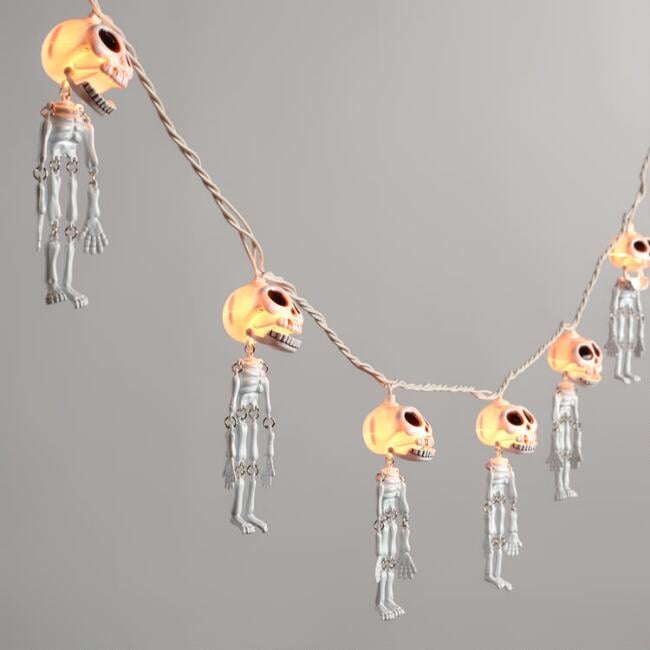 Dangling Skeletons Halloween String Lights ($20)