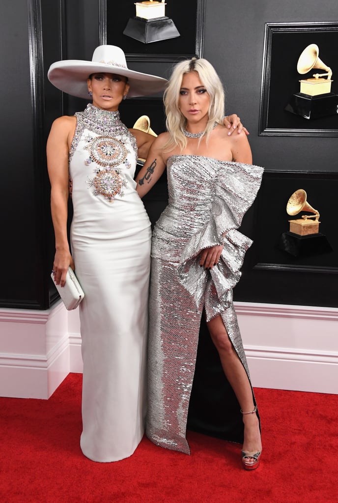 Lady Gaga and Jennifer Lopez at the 2019 Grammys