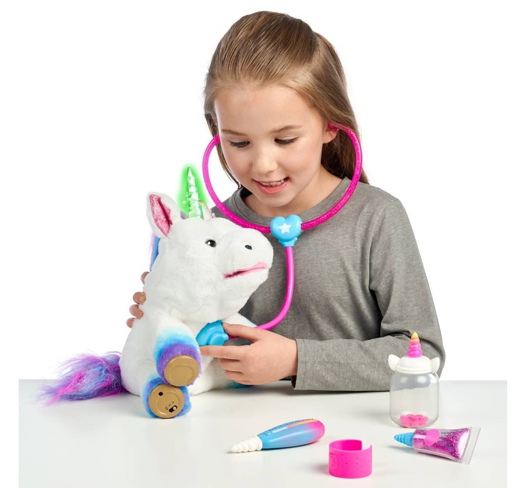 rainbow glow unicorn vet set