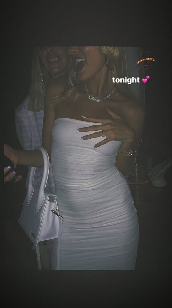 Hailey Baldwin's White Dress at Her Bachelorette Party