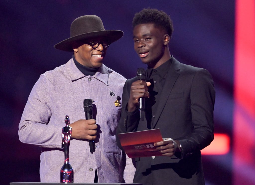 Ian Wright and Bukayo Saka Presenting an Award