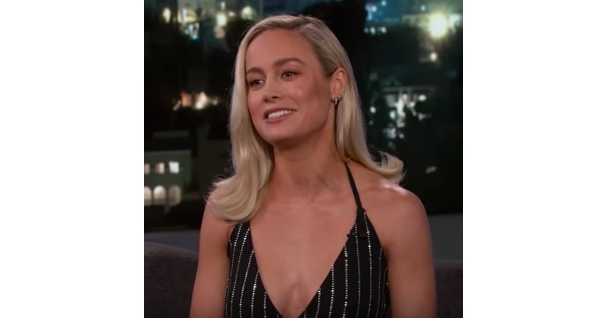 Brie Larson Talks To Jimmy Kimmel About Captain Marvel Video Popsugar Entertainment