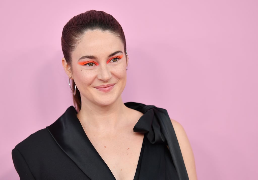 Shailene Woodley's Neon Orange Eye Shadow Trend