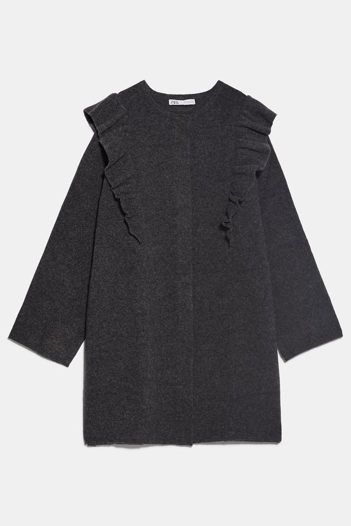 Zara Ruffled Knit Coat