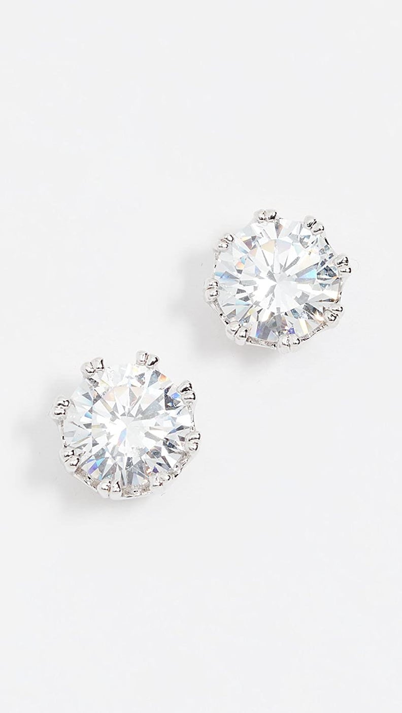 Sparkling Studs: Kenneth Jay Round CZ Stud Earrings