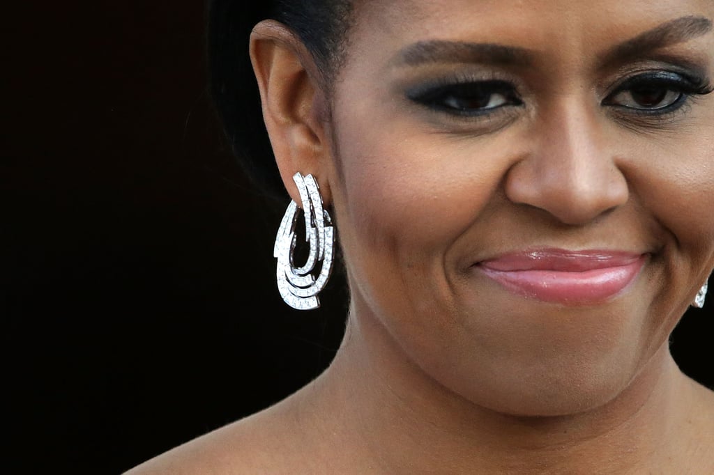 Michelle Obama's White Gown at State Dinner August 2016