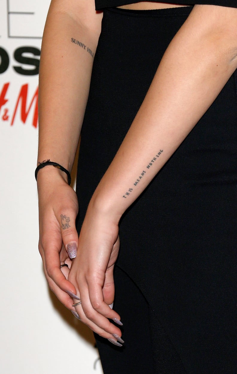 Dua Lipa's "This Means Nothing." Tattoo