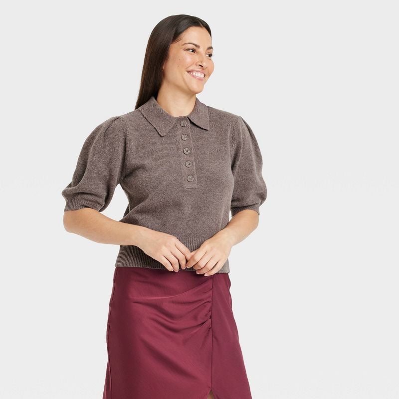 A New Day Women's Polo Sweater A New Day Women's Polo Sweater