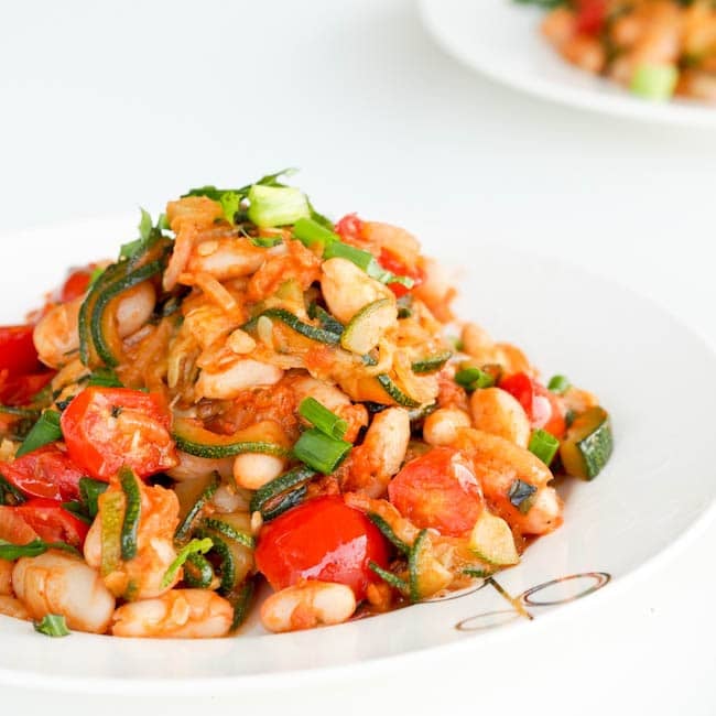 Zucchini Ratatouille With Sun-Dried Tomatoes and White Beans