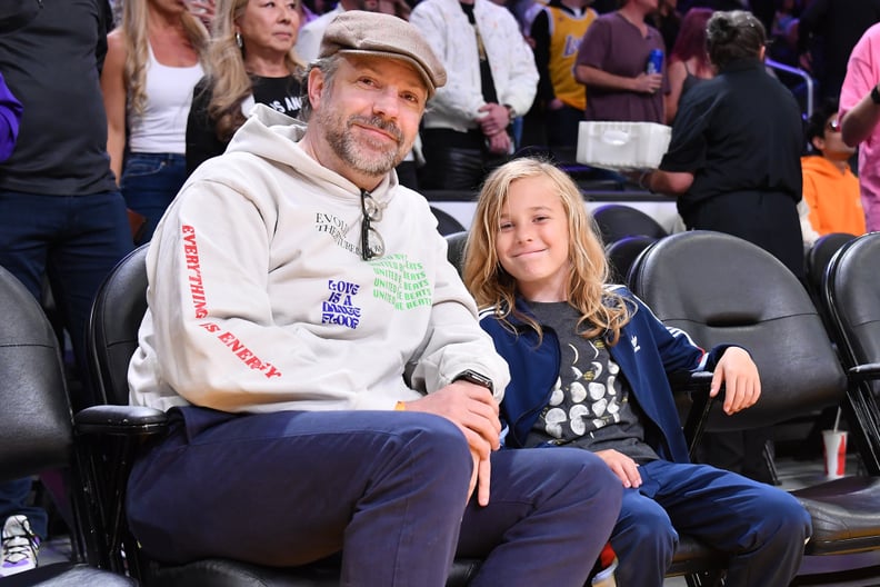 Jason Sudeikis and Son Otis at the Lakers vs. Nuggets Game