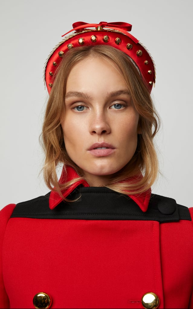 Prada Bow-Detailed Embellished Satin Headband