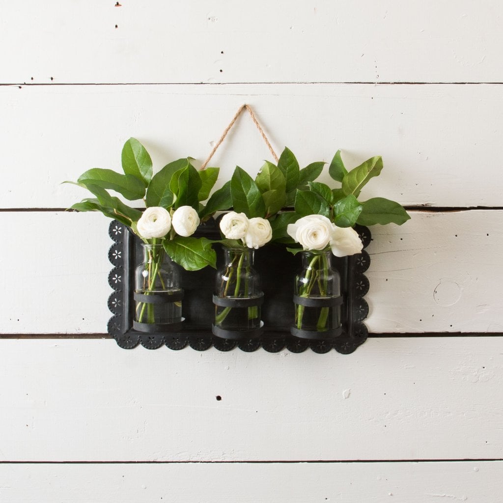 Hanging Frame With Jars (32) Farmhouse Porch Decor POPSUGAR Home