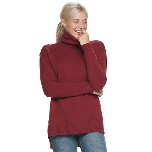 POPSUGAR Turtleneck Side Slit Tunic