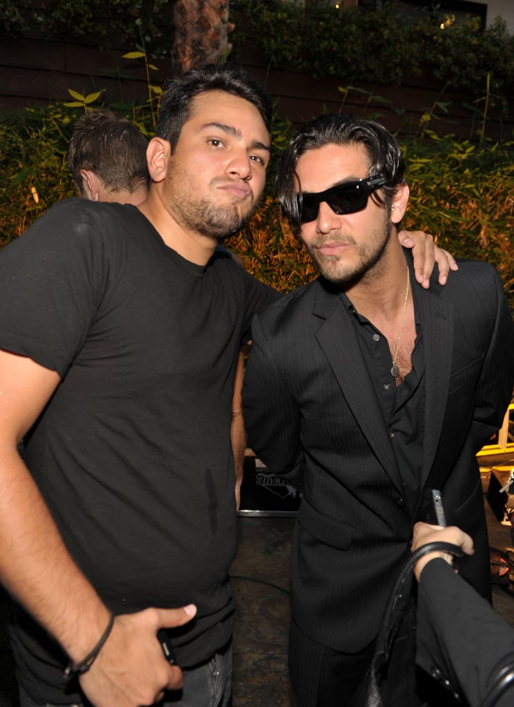 Frankie Delgado and Justin Bobby buddied up at a July 2010 party in LA.