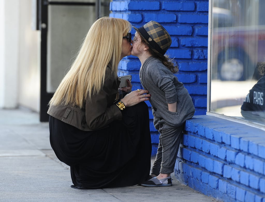 Rachel Zoe got an adorable smooch from her 2-year-old son, Skyler Berman, in LA.