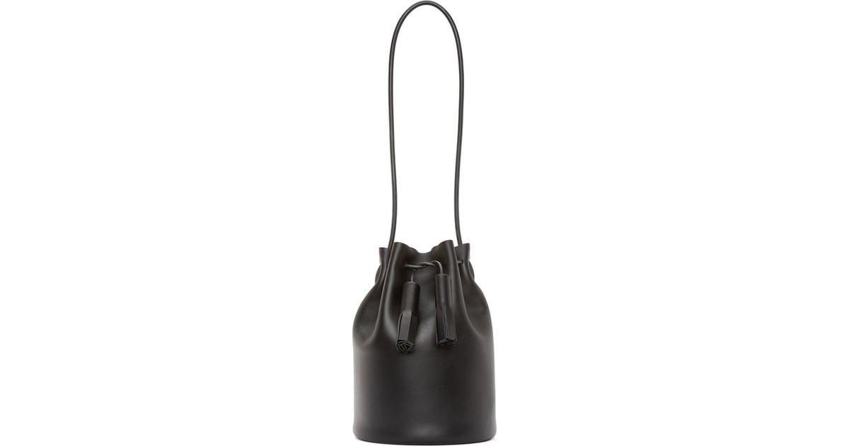 Building Block Black Leather Tassel Bucket Bag | Shoes and Bags With ...