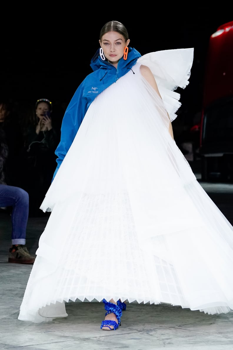 Gigi Hadid on the Off-White Fall 2020 Runway at Paris Fashion Week