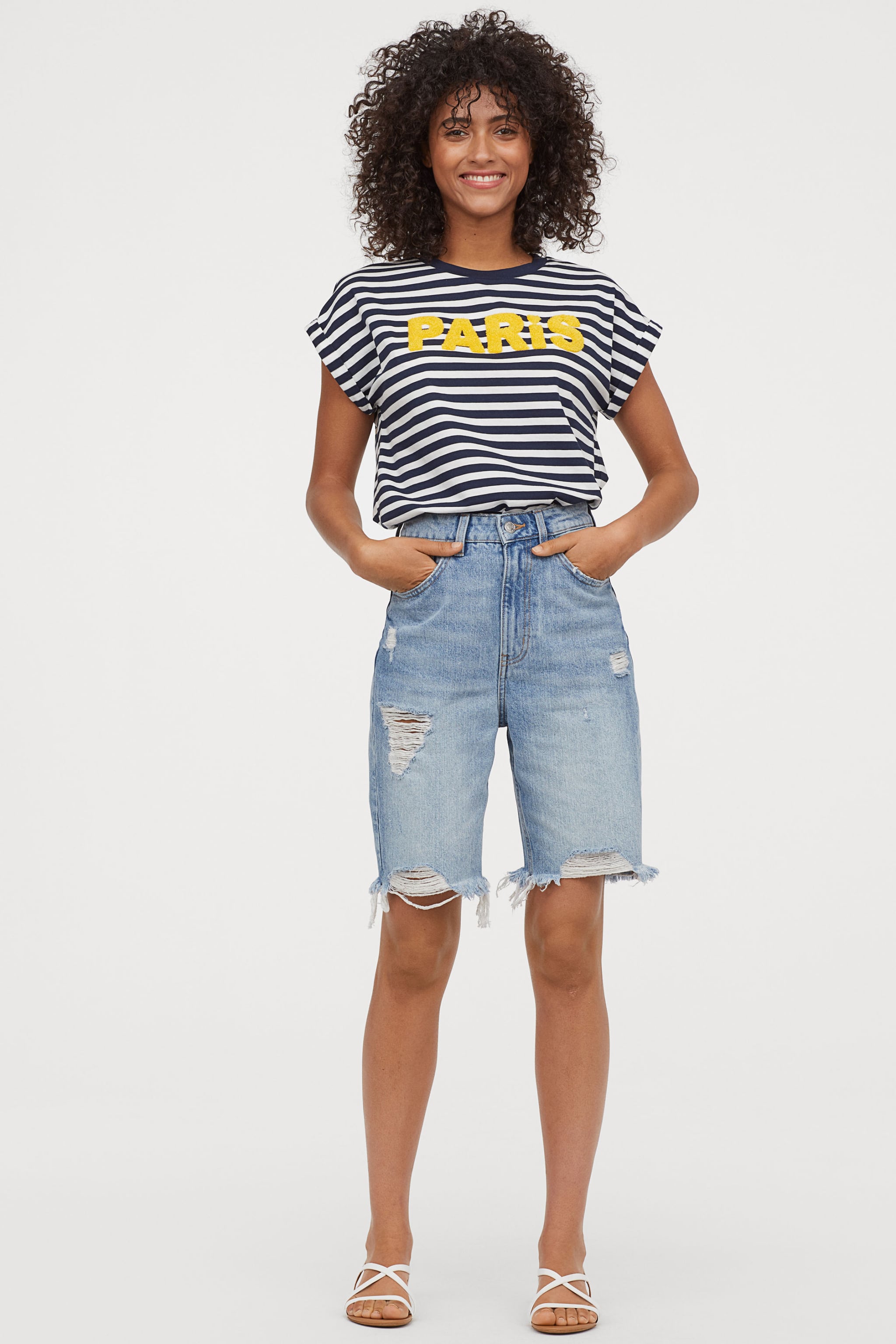 Escarpa a nombre de Explosivos H&M Denim Shorts High Waist | 6 New Shorts Trends That Will Change Up Your  Summer Look | POPSUGAR Fashion Photo 29