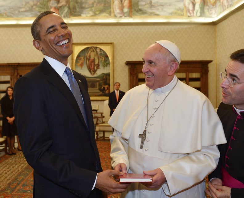 He can make the Pope laugh.