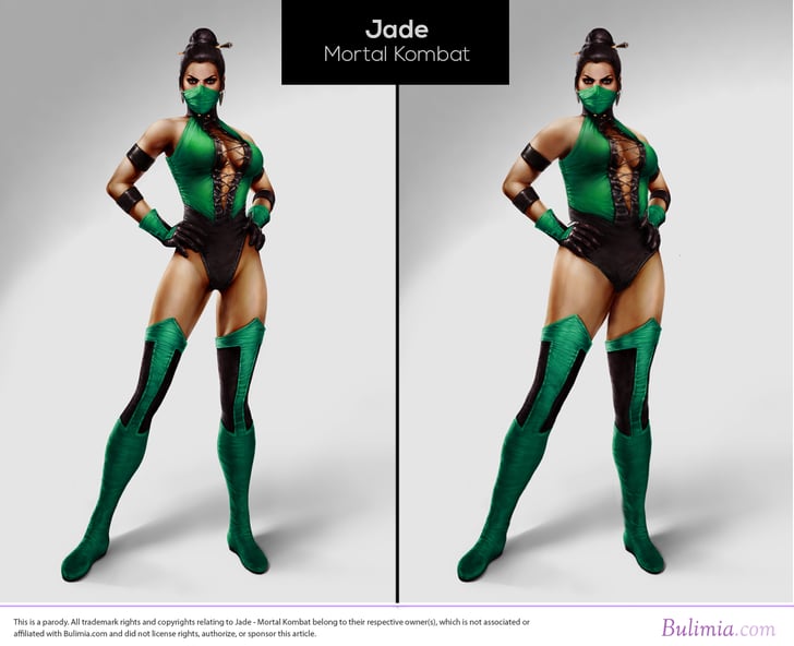 Jade Mortal Kombat Video Game Illustration Showing Women With Real Bodies Popsugar Tech