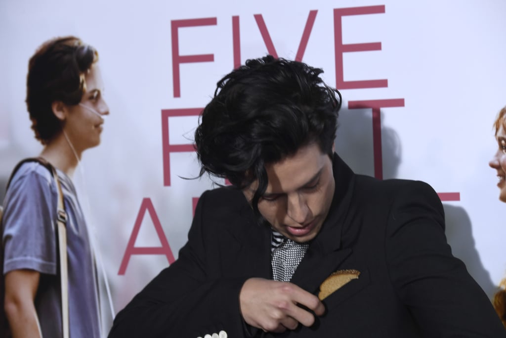 Cole Sprouse Brings Bread to Five Feet Apart Premiere