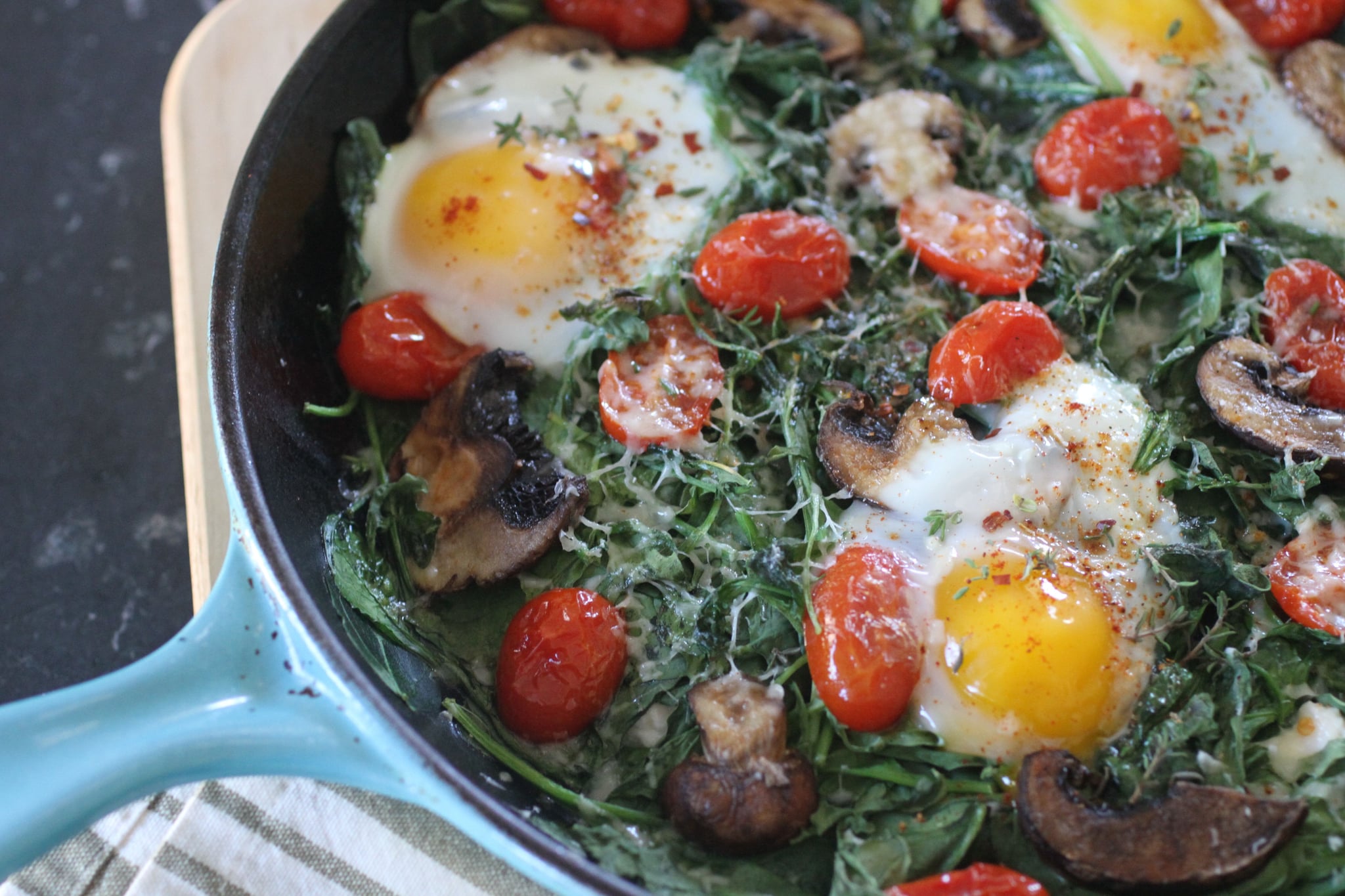 Baked Spinach and Ricotta Eggs POPSUGAR Food