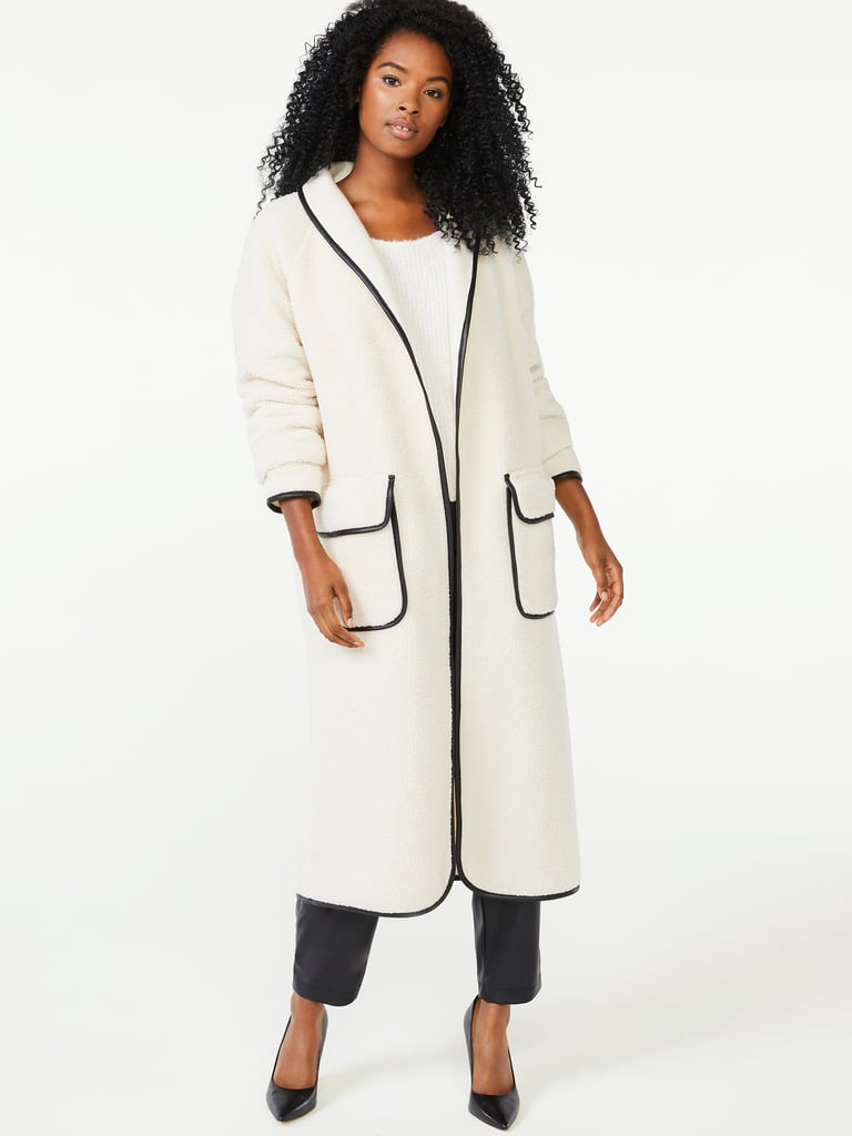 Scoop Women's Faux Sherpa Duster Jacket