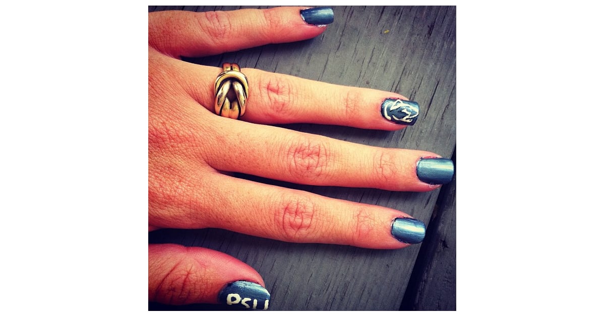Penn State University School Spirit Nail Art POPSUGAR Beauty Photo 8