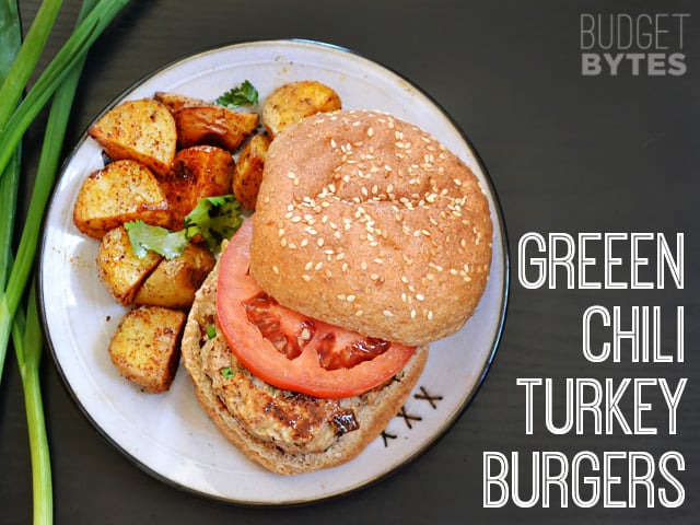 Green Chile Turkey Burgers