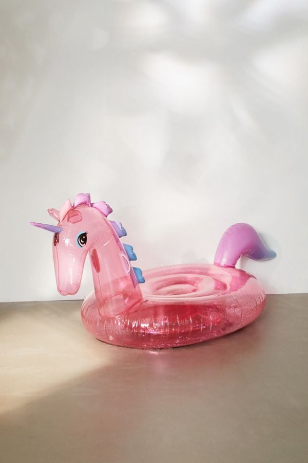 Funboy Pink Glitter Unicorn Pool Float