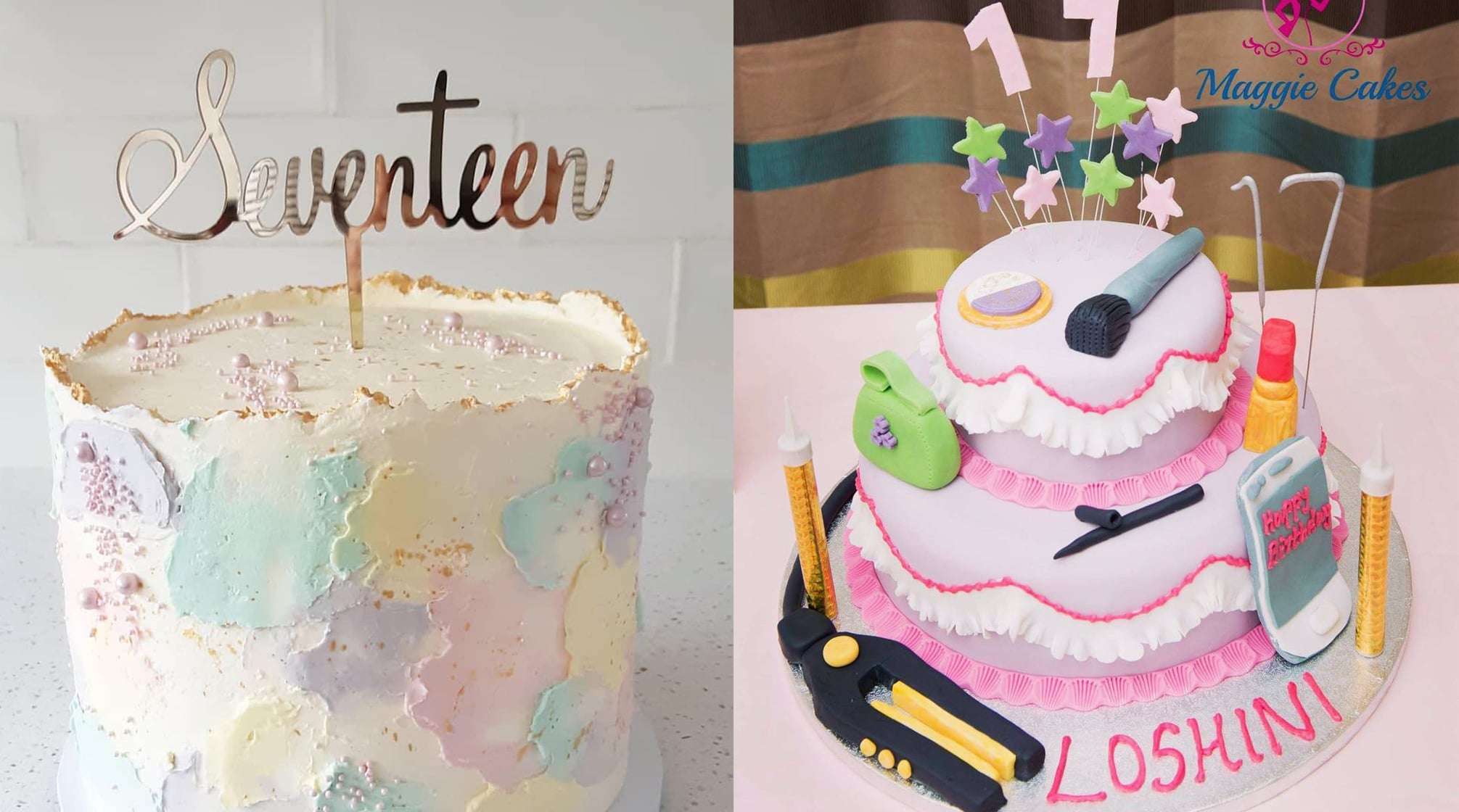 24 Piece 17th Birthday Decorations For Girls, 17 Year Old Girl Gift Ideas,  17th Birthday Gifts For Girls, 17 th Birthday Decorations, 17 Birthday Cake