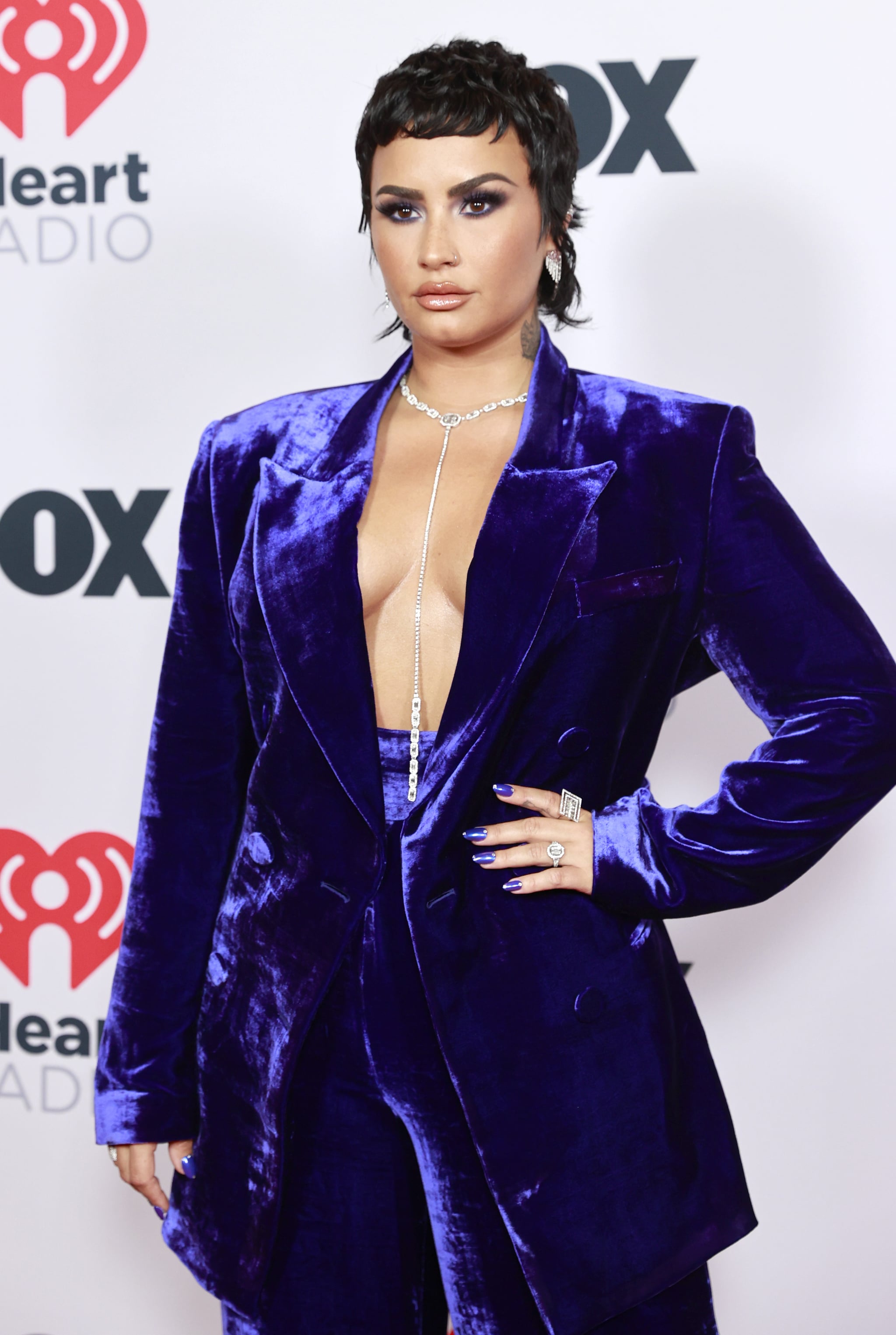 LOS ANGELES, CALIFORNIA - MAY 27: (EDITORIAL USE ONLY) Demi Lovato attends the 2021 iHeartRadio Music Awards at The Dolby Theatre in Los Angeles, California, which was broadcast live on FOX on May 27, 2021. (Photo by Emma McIntyre/Getty Images for iHeartMedia)