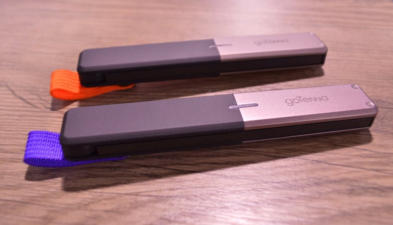 Up close with the goTenna in two different colors.