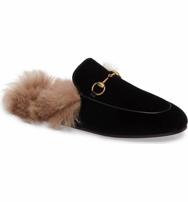 Gucci Princetown Shearling Mules