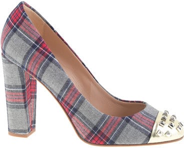 J.Crew Collection Etta plaid studded pumps