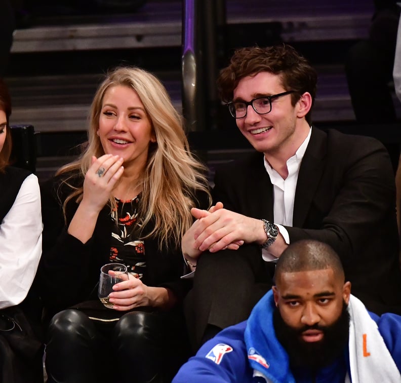 NEW YORK, NY - OCTOBER 27:  Ellie Goulding and Caspar Jopling attend the Brooklyn Nets Vs New York Knicks game at Madison Square Garden on October 27, 2017 in New York City.  (Photo by James Devaney/WireImage)