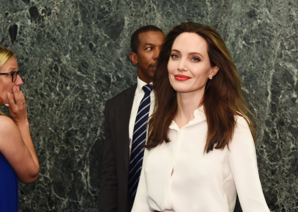 Angelina Jolie's Brown Skirt at UN Visit