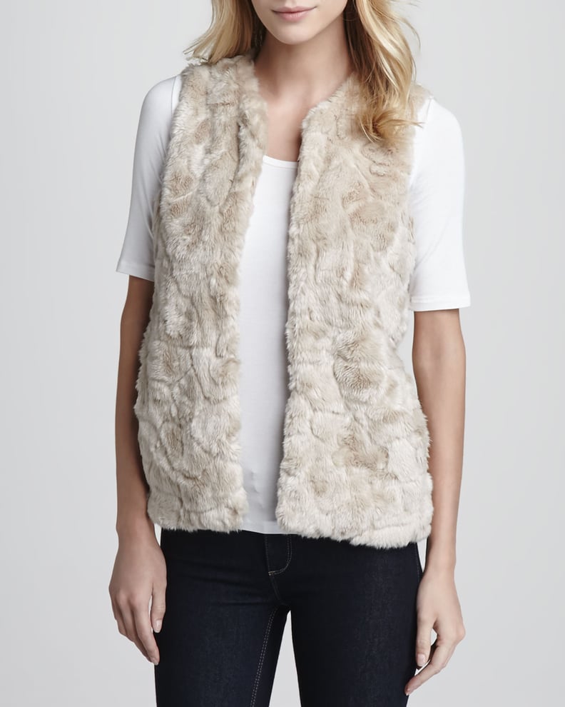 French Connection Nala White Fur Vest