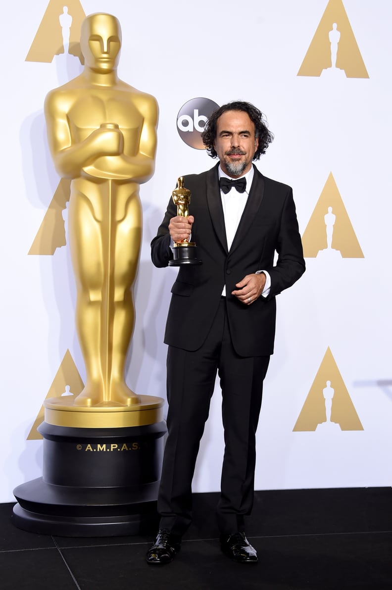 Posing With His Oscar