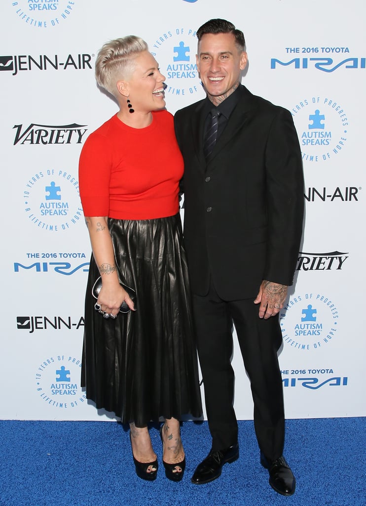Pink and Carey Hart Red Carpet October 2015