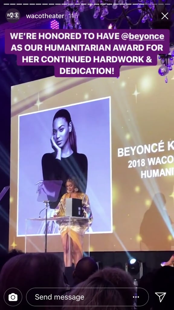Beyonce Wearing Gold Dress 2018 Wearable Art Gala